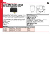 Thumbnail of document Brochure - CXA Water Pump Pressure Switch
